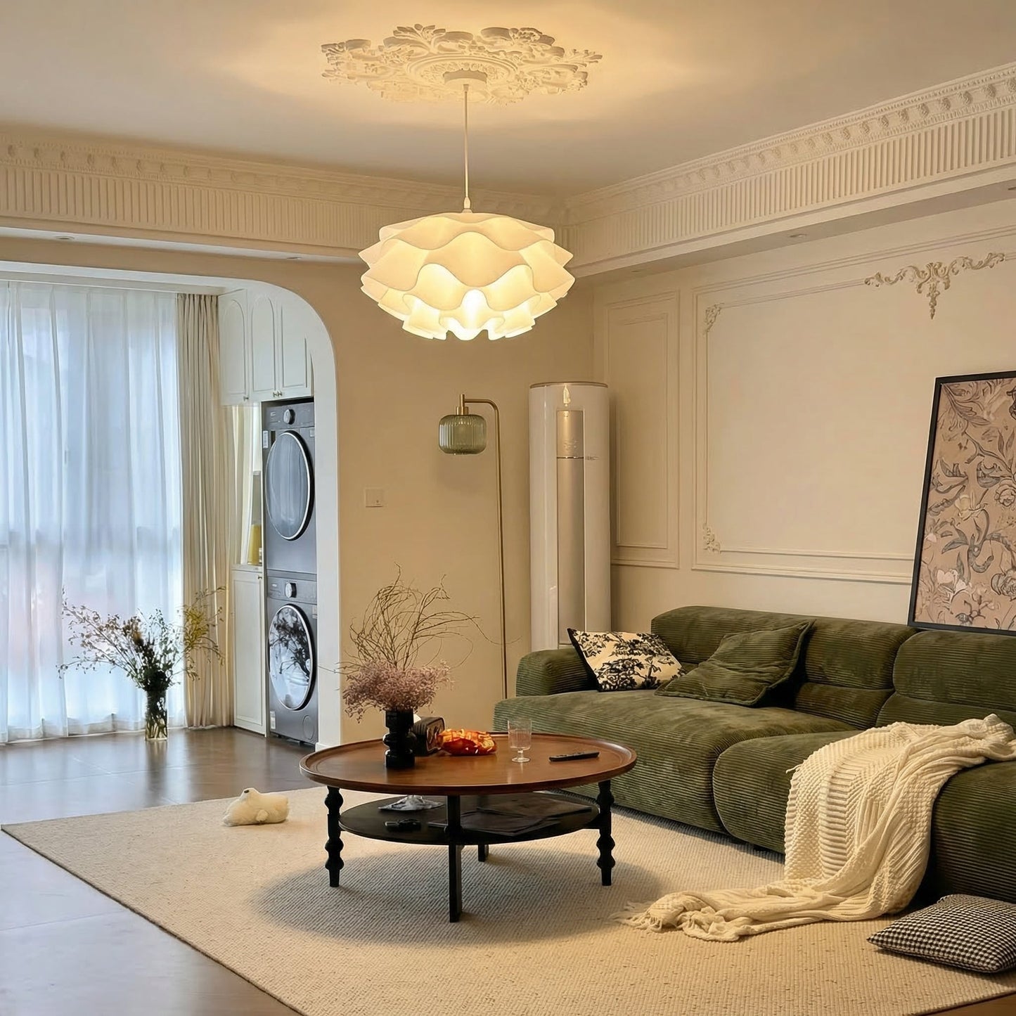 Wavy Scalloped Layered Pendant Light