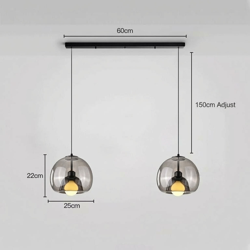 Double-Layer Glass Globe Pendant