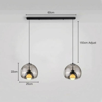 Double-Layer Glass Globe Pendant
