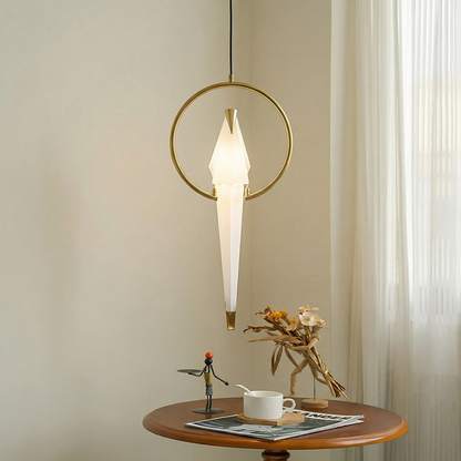 Single Origami Bird Bedside Pendant
