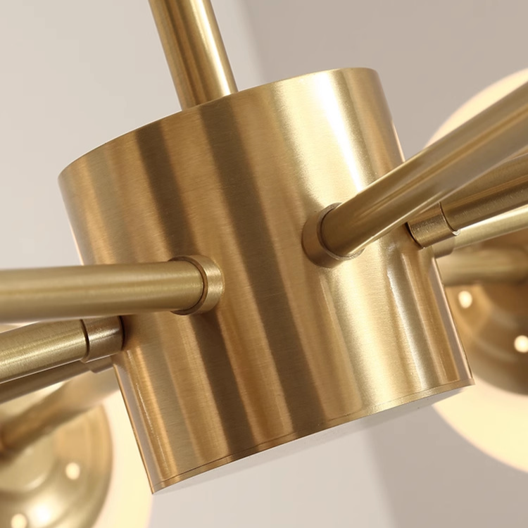 Brass Molecular Sputnik Chandelier