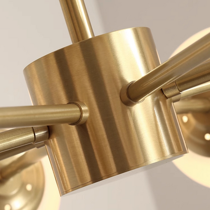 Brass Molecular Sputnik Chandelier