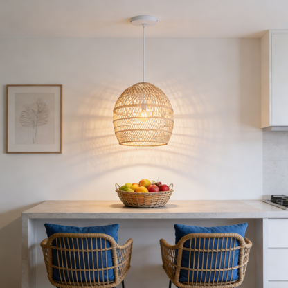Wicker Woven Rattan Hanging Light