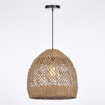 Seagrass Open Lattice Dome Pendant