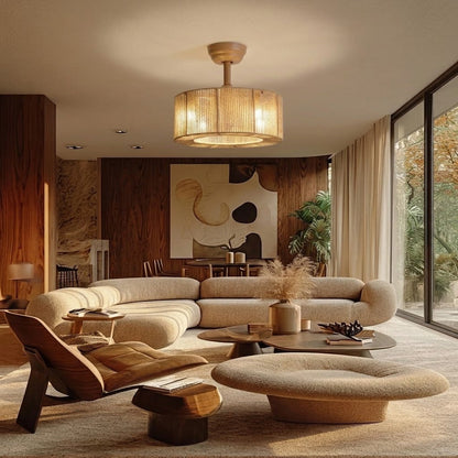 Wabi-Sabi Rope Ceiling Fan Light