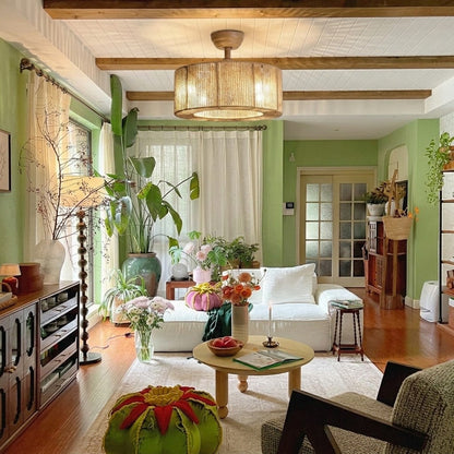 Wabi-Sabi Rope Ceiling Fan Light