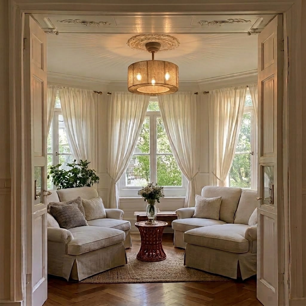 Wabi-Sabi Rope Ceiling Fan Light